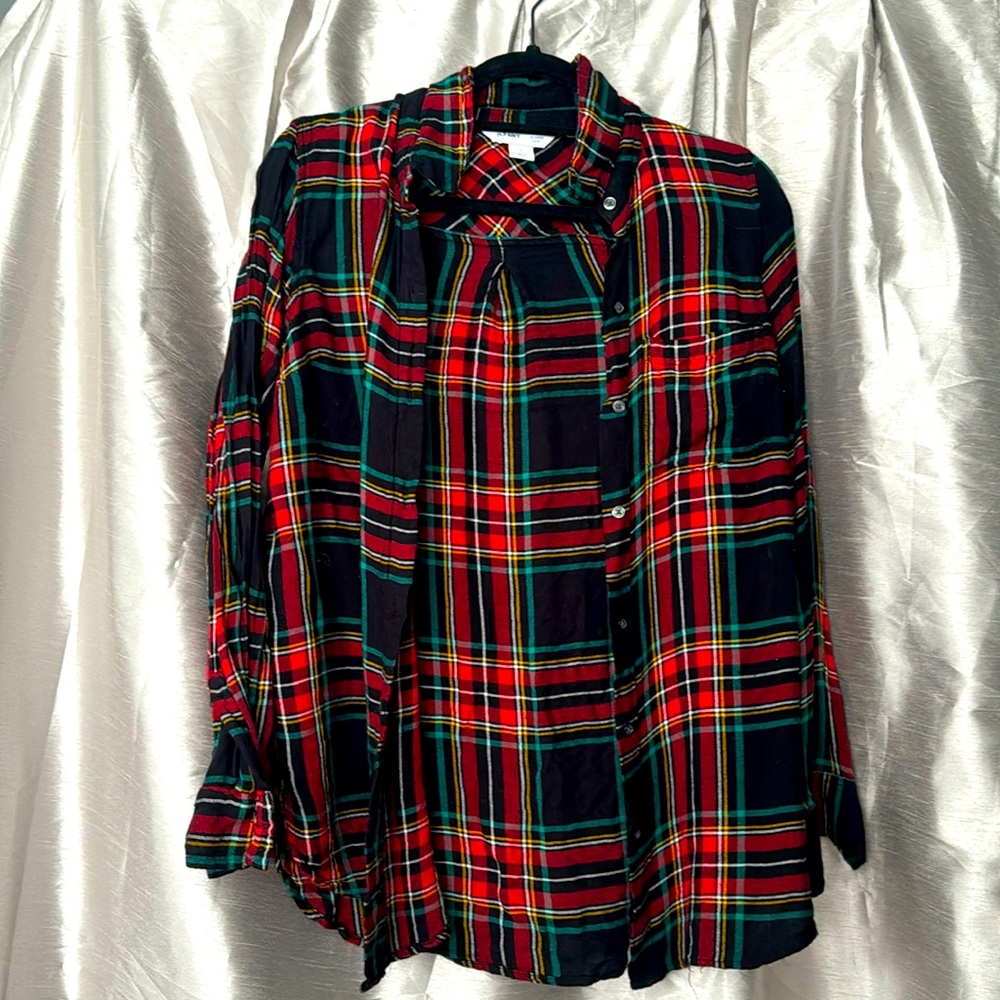 Button-up flannel.